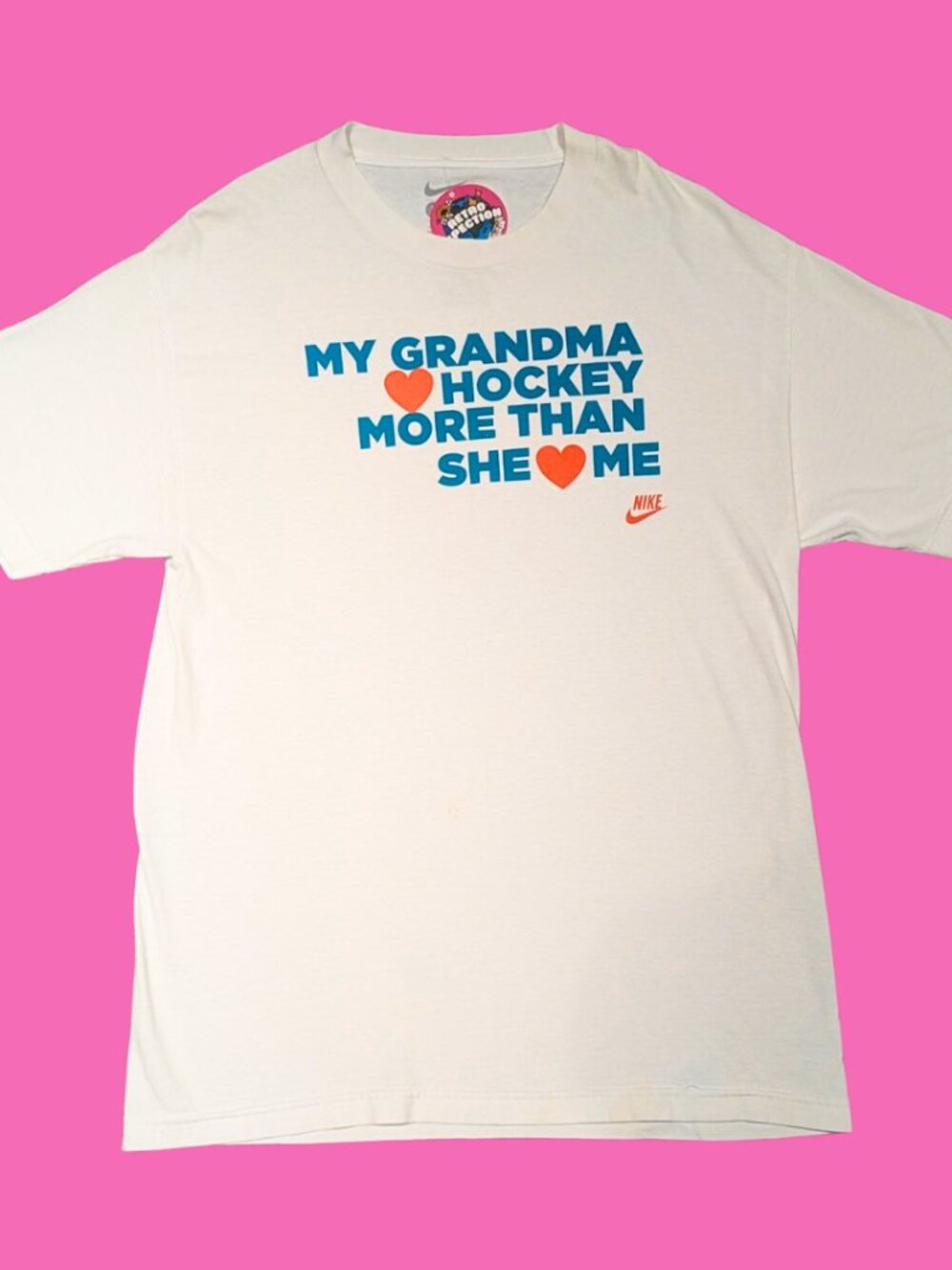My Grandma Loves Hockey More Than She Loves Me T-Shirt Size L